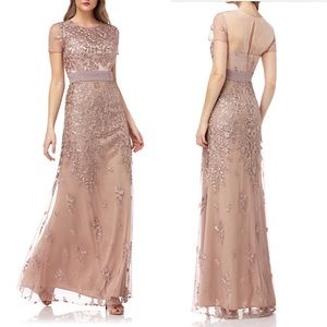 NEW Cascading Floral Embroidery Mesh Gown